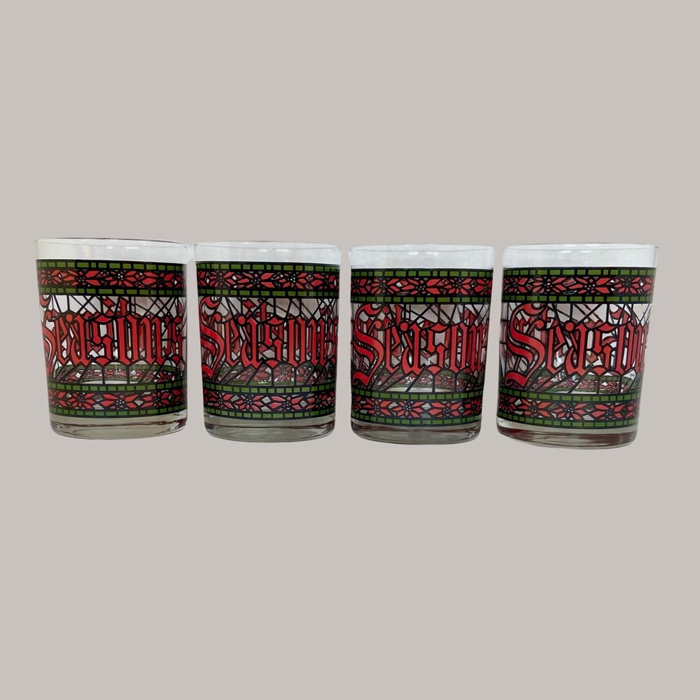 Vintage Houze Season’s Greetings Glasses [344]